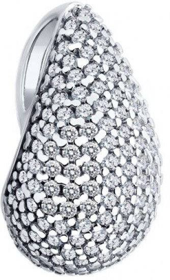 Подвеска из серебра с фианитами