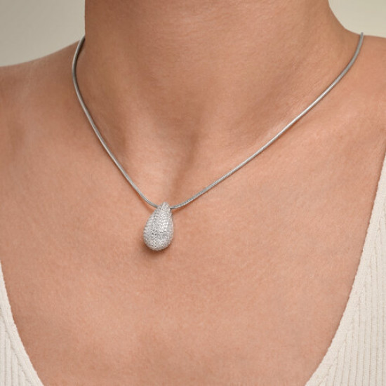 Подвеска из серебра с фианитами