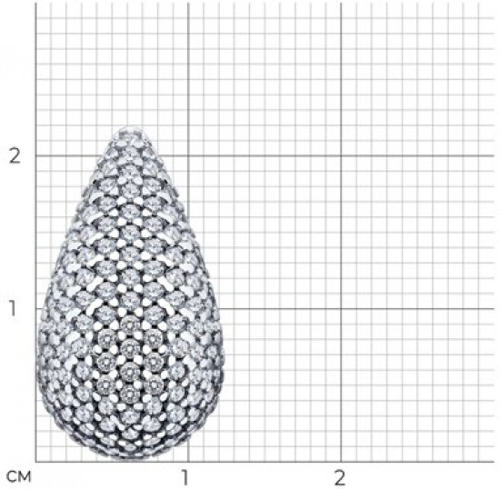 Подвеска из серебра с фианитами