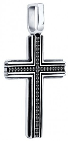 Подвеска из серебра с фианитами