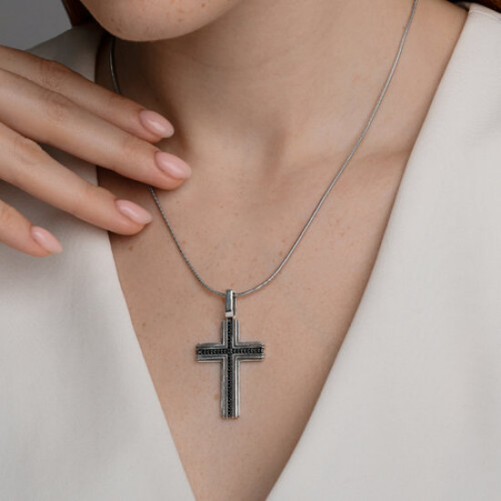 Подвеска из серебра с фианитами