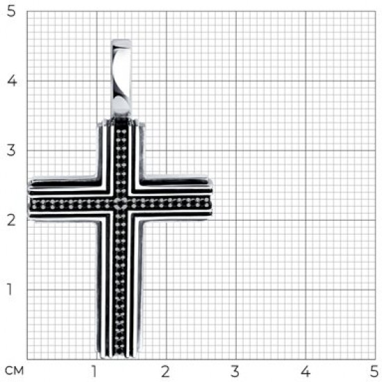 Подвеска из серебра с фианитами