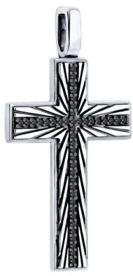 Подвеска из серебра с фианитами