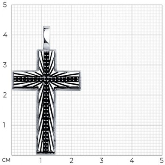 Подвеска из серебра с фианитами