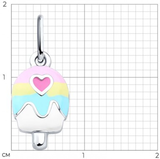 Подвеска из серебра с эмалью