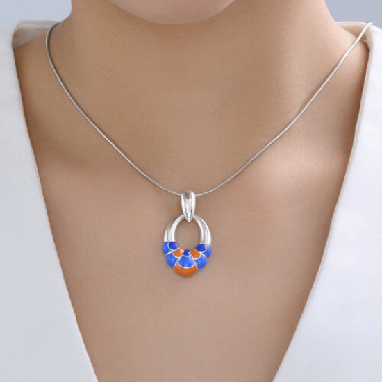 Подвеска из серебра с эмалью