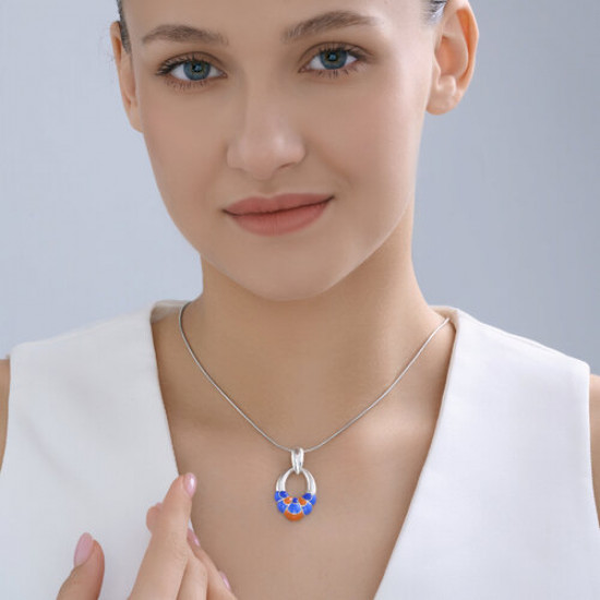 Подвеска из серебра с эмалью