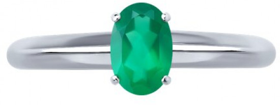 Кольцо из серебра с агатом