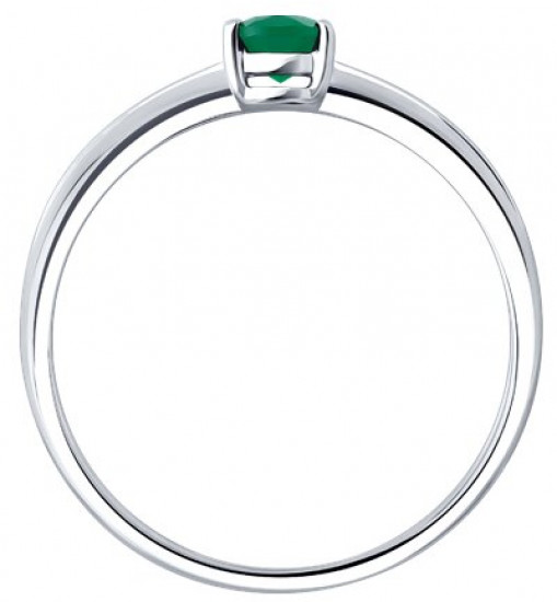 Кольцо из серебра с агатом