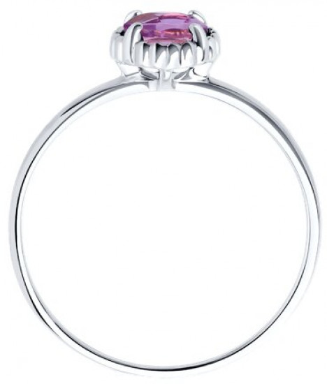 Кольцо из серебра с аметистом
