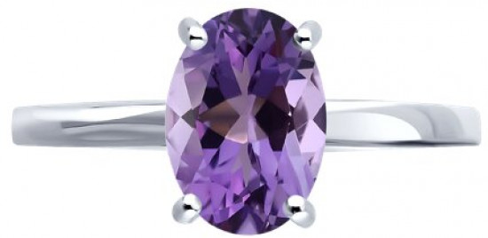 Кольцо из серебра с аметистом