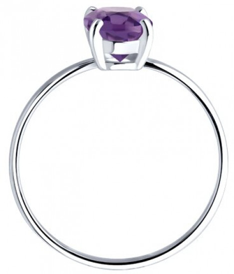 Кольцо из серебра с аметистом