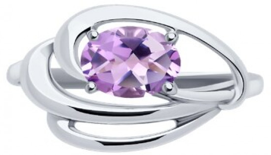 Кольцо из серебра с аметистом