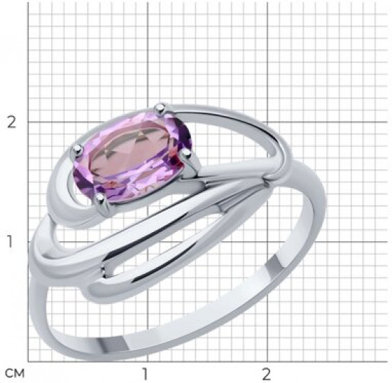Кольцо из серебра с аметистом