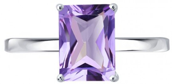 Кольцо из серебра с аметистом