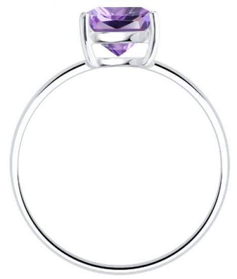 Кольцо из серебра с аметистом