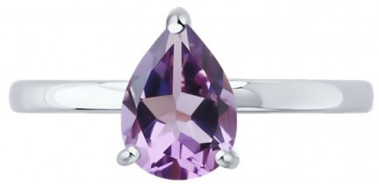 Кольцо из серебра с аметистом