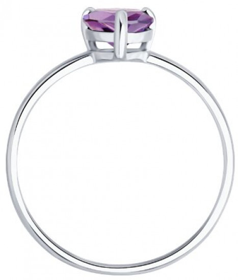 Кольцо из серебра с аметистом