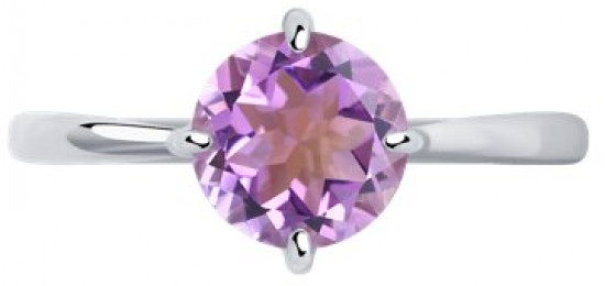 Кольцо из серебра с аметистом