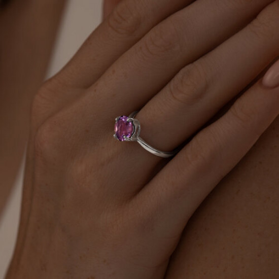 Кольцо из серебра с аметистом