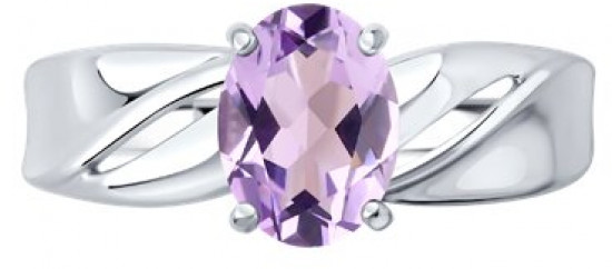 Кольцо из серебра с аметистом