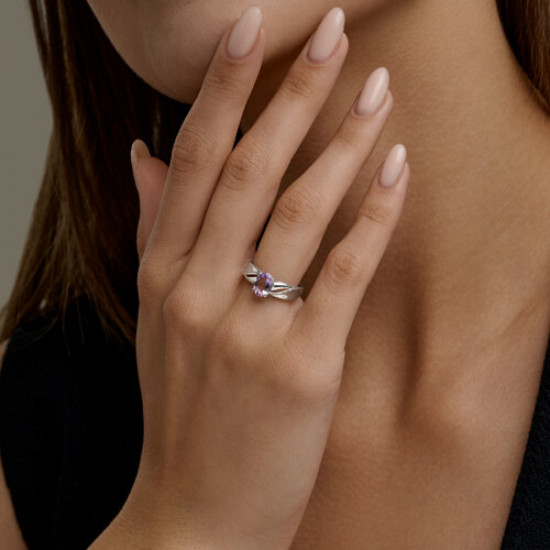 Кольцо из серебра с аметистом