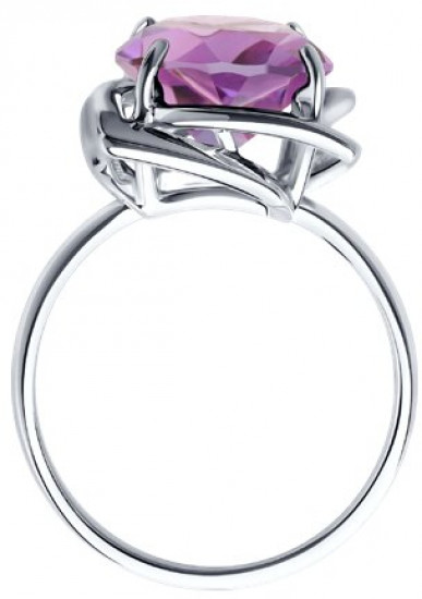 Кольцо из серебра с аметистом