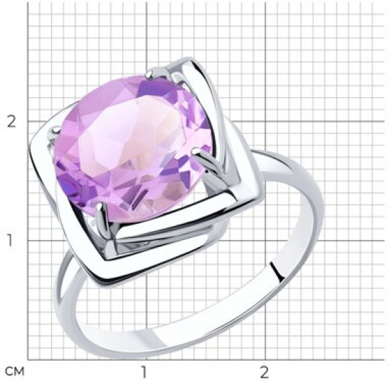 Кольцо из серебра с аметистом