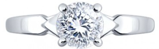 Кольцо из серебра с бриллианитом