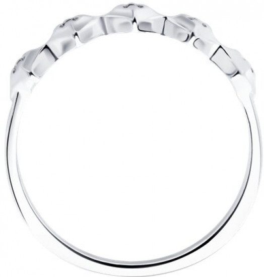 Кольцо из серебра с бриллиантами