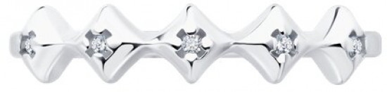 Кольцо из серебра с бриллиантами