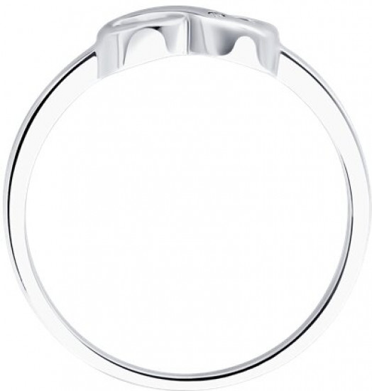 Кольцо из серебра с бриллиантом