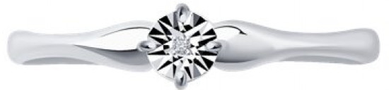 Кольцо из серебра с бриллиантом