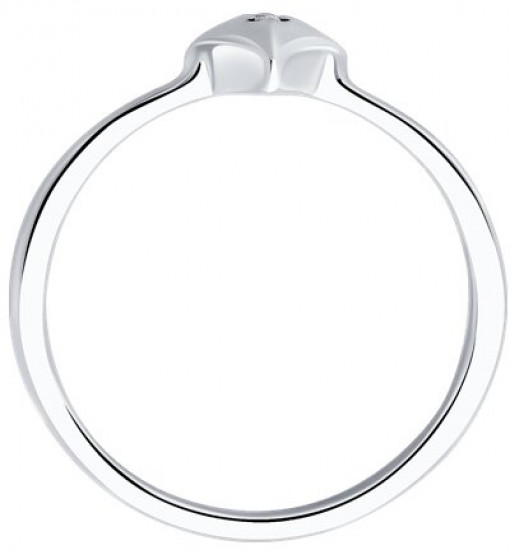 Кольцо из серебра с бриллиантом