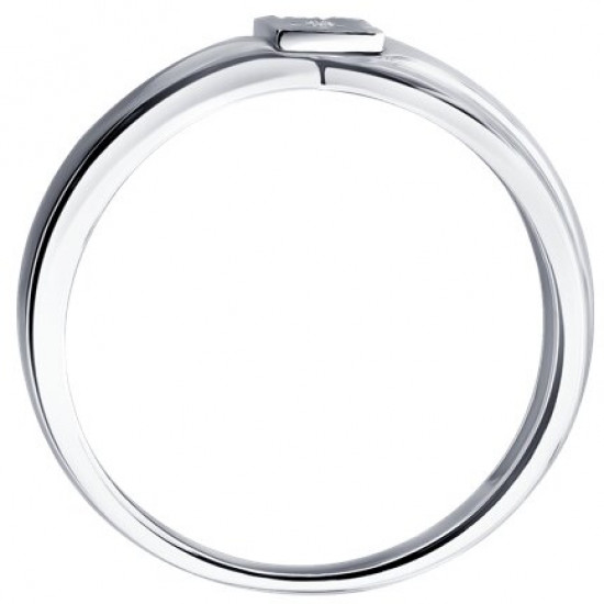 Кольцо из серебра с бриллиантом