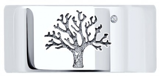 Кольцо из серебра с бриллиантом