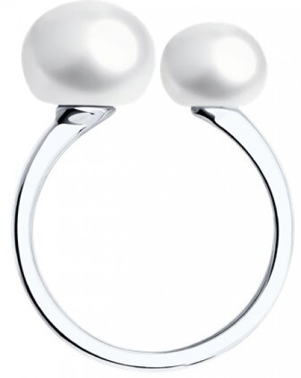 Кольцо из серебра с жемчугом