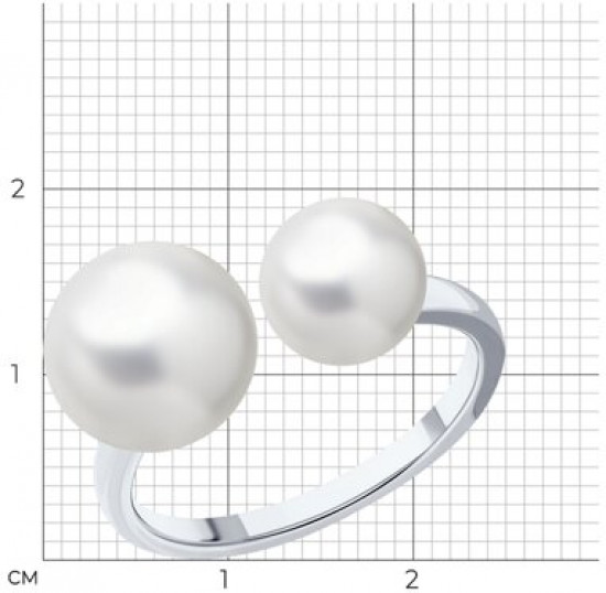 Кольцо из серебра с жемчугом