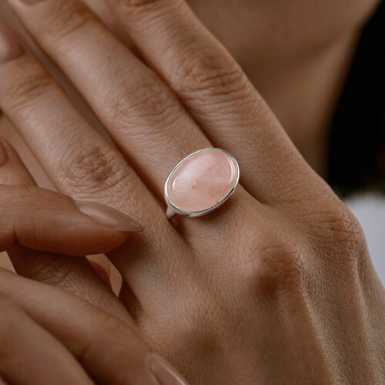 Кольцо из серебра с кварцем