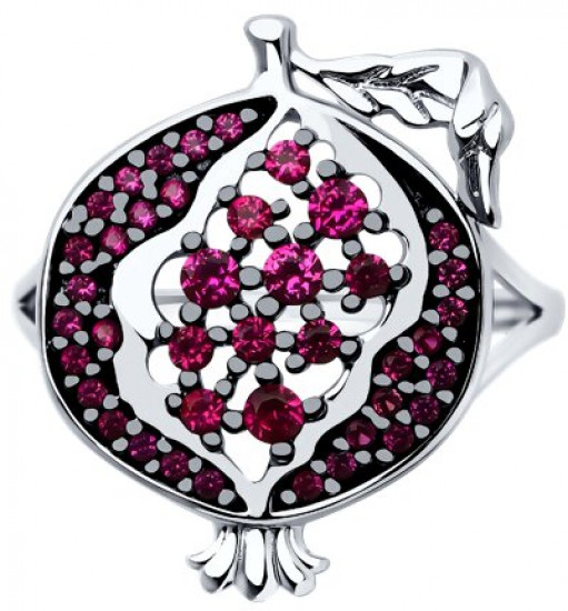 Кольцо из серебра с корундами