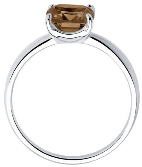 Кольцо из серебра с раухтопазом