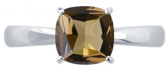 Кольцо из серебра с раухтопазом