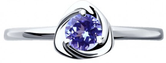 Кольцо из серебра с танзанитом