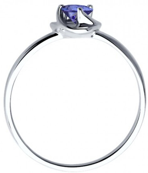 Кольцо из серебра с танзанитом