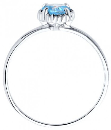 Кольцо из серебра с топазом