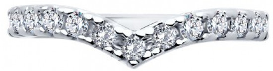 Кольцо из серебра с фианитами