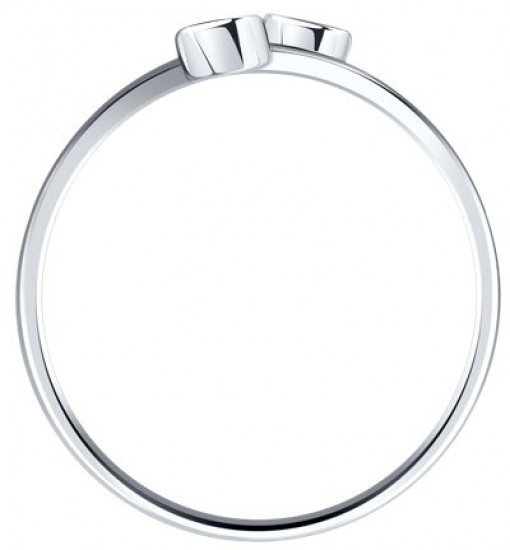 Кольцо из серебра с фианитами