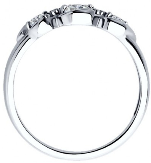 Кольцо из серебра с фианитами