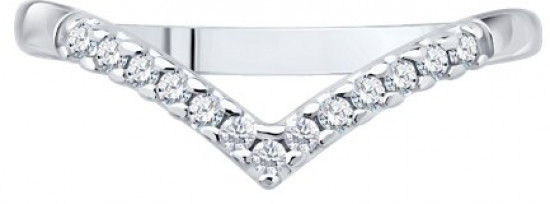 Кольцо из серебра с фианитами