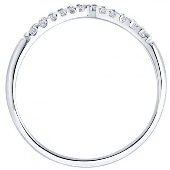 Кольцо из серебра с фианитами